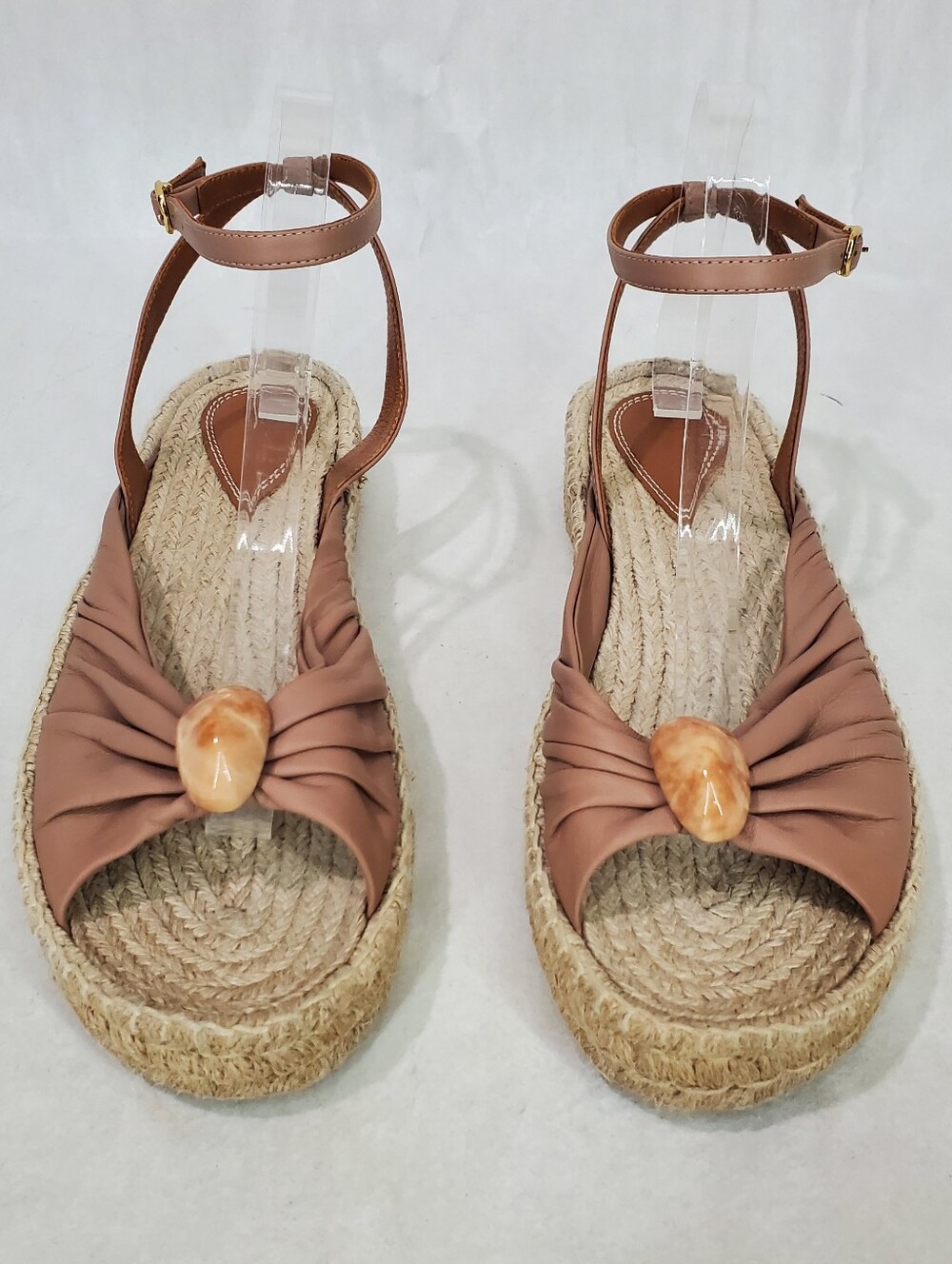 Zimmermann Gleam Gathered Espadrille Sandals Beige Biscuit Pebble Detail EU 41 - Picture 5 of 16